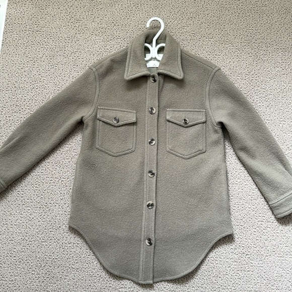 Aritzia Wilfred Ganna Shirt Jacket shacket XS in Dry Basil Green - Picture 1 of 4
